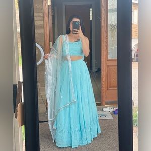 Sky blue lehengas new to shop size 34 to 36